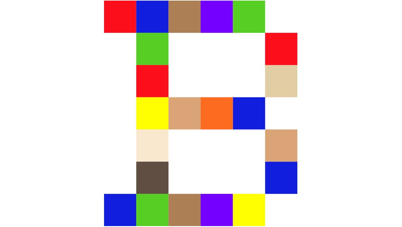 Color Grid making B letter