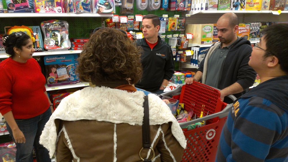 Our Menlo Park office bought toys for the local Fire Fighter Toy Drive.