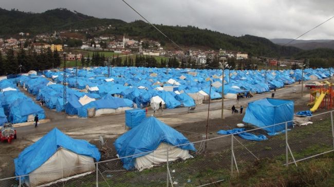 An example of the types of camps many refugees live in before getting approved to come to the US. Sometimes this process can take up to 10 years.