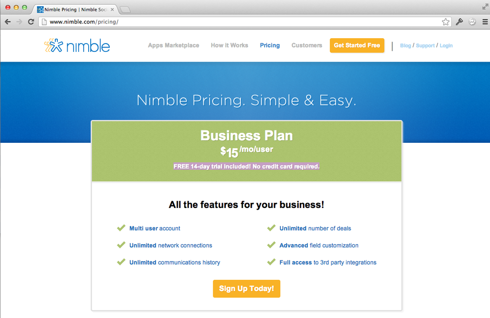 Nimble has a similar policy.